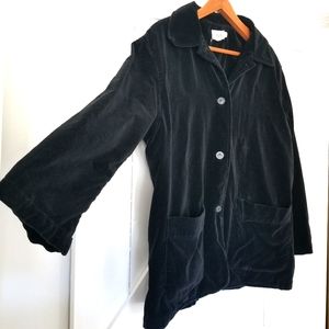 Vintage J. Crew Black Velvet Barn Chore Jacket